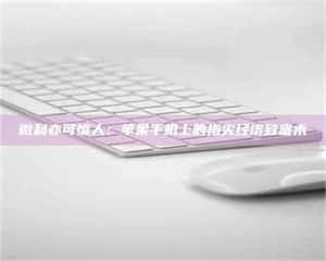 自贡微利亦可惊人：苹果手机上的指尖经济致富术 第1张